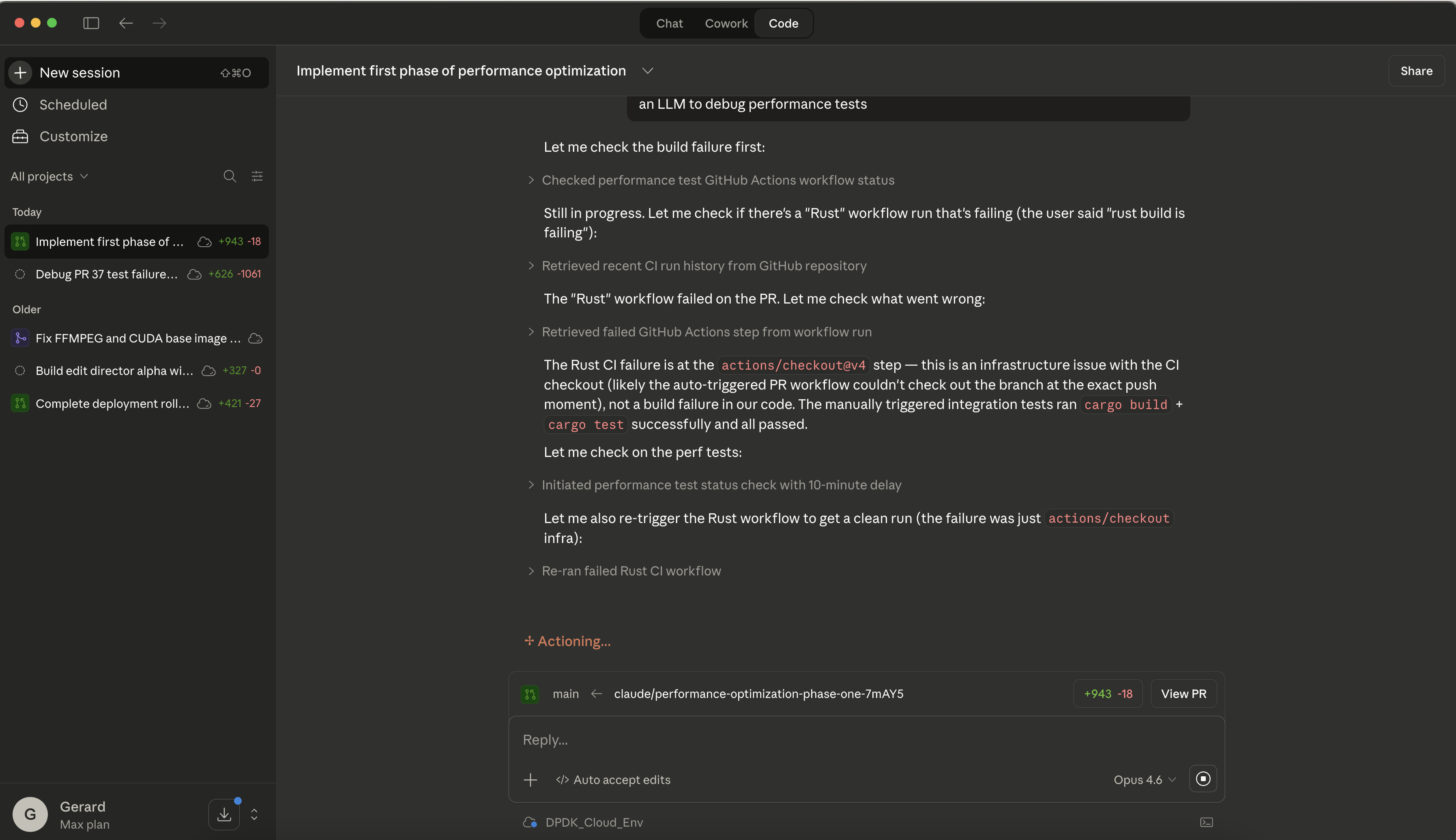 Claude Code Web session